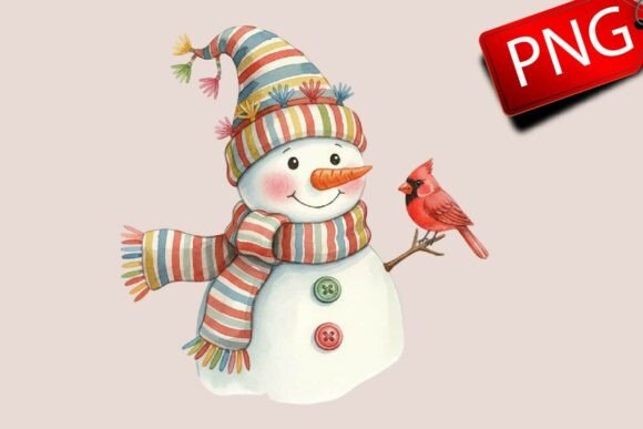 Christmas Cute Funny Snowman PNG Review for Illustrations