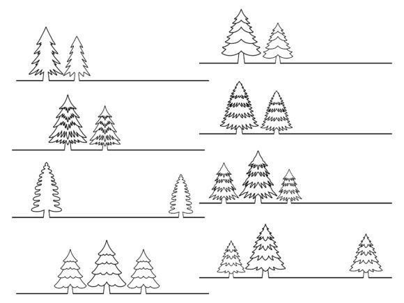 Christmas Tree Sketch Line Art Illustrations Review