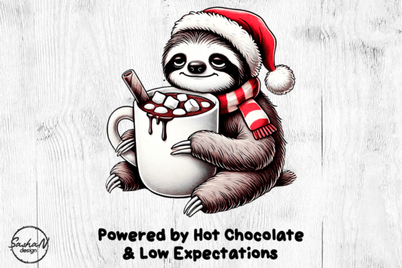 Cozy Christmas Sloth, Funny Holiday Png Review