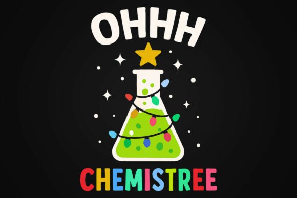 Funny Christmas Chemistree Science PNG