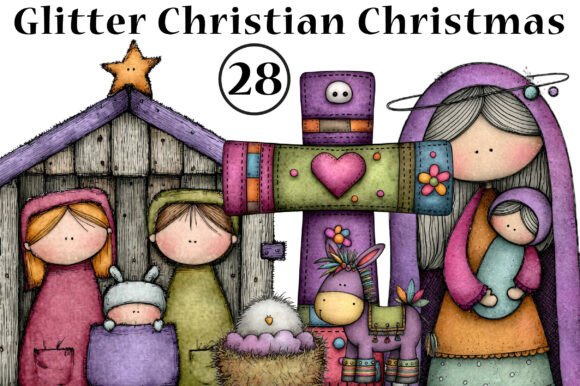 Glitter Christian Christmas Clipart Review