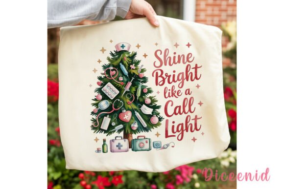Nurse Christmas Tree Sublimation Design: A Festive Graphic Asset for Local Branding