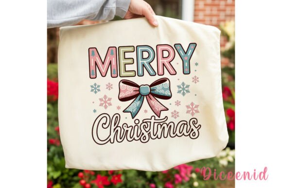 Pink Blue MERRY Christmas PNG Clipart: A Designer’s Take on Seasonal Illustrations
