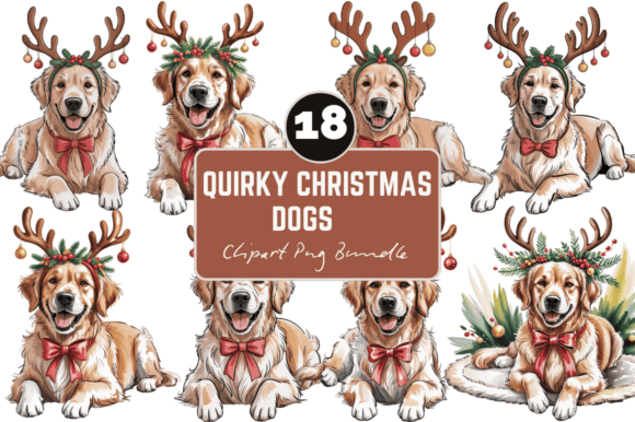Quirky Christmas Dogs Clipart BUNDLE: A Seller’s Review for Seasonal Illustrations