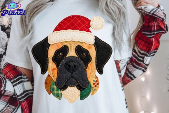 Reviewing Patchwork Mastiff Christmas PNG for Embroidery