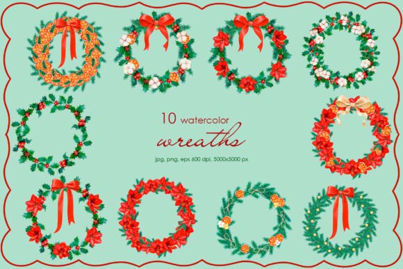 Scarlet Christmas Botanicals Wreaths: A Publisher’s Review of Seasonal Illustrations