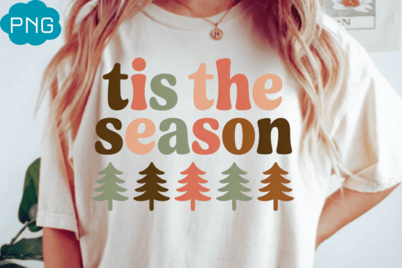 Tis the Season Boho Christmas Lights Illustrations