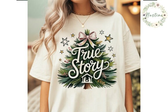 True Story Christmas Tree PNG Clipart: A Versatile Illustration for Holiday Branding