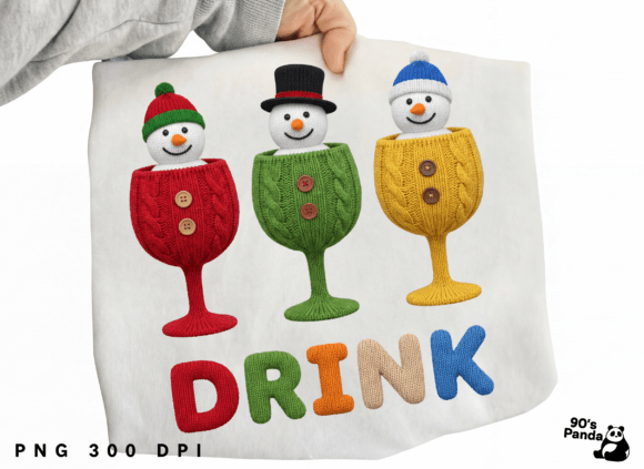 Yarn Crochet Christmas Drink PNG: A Festive Graphic Design Asset for Handmade Creations